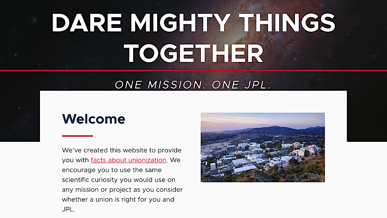 Featured image for Pre-emptive Union Busting at JPL Sparks Controversy