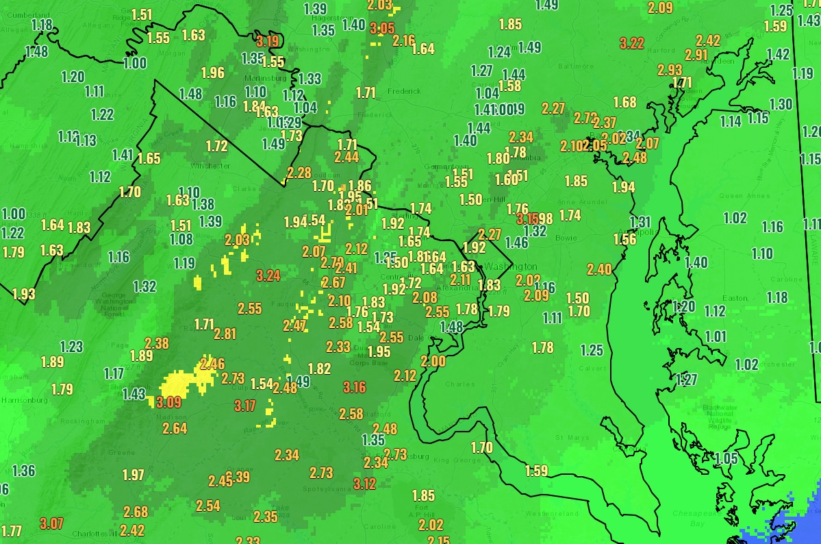 "Severe Weather Strikes D.C. Area: Record Rainfall and Strong Winds Cause Chaos"