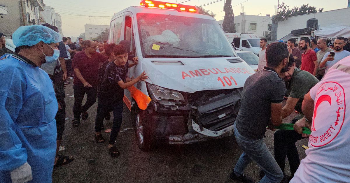 "Israeli Airstrikes Target Ambulances and Hospitals in Gaza, Causing Multiple Casualties"