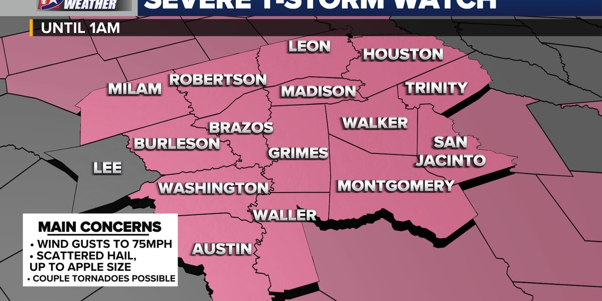 Weekend Severe Storms Threaten Texas Cities.