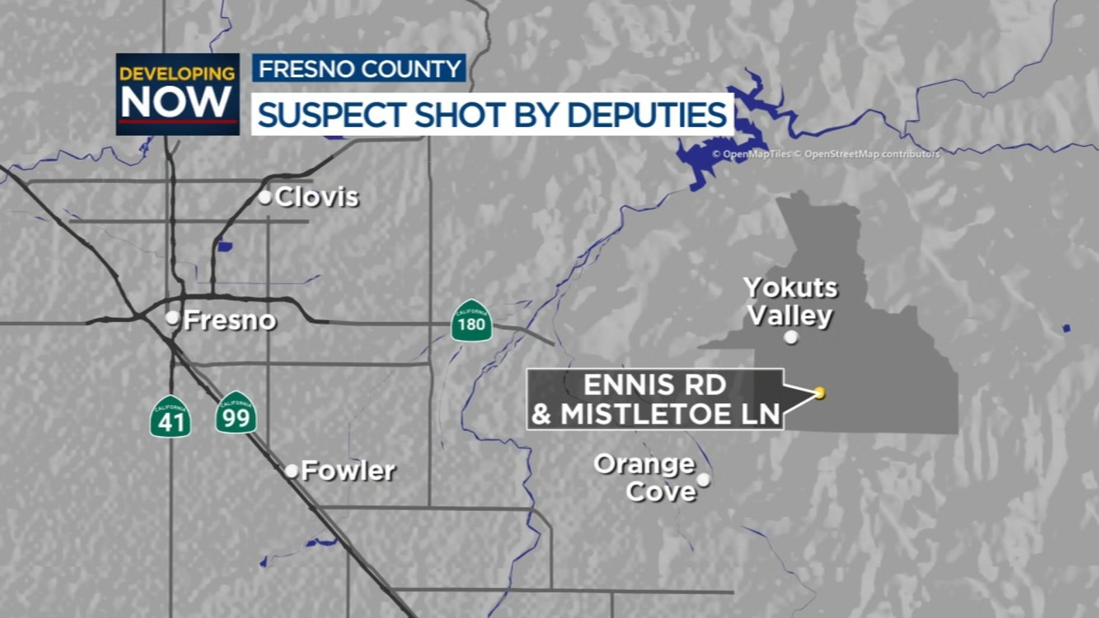 Featured image for Investigation launched after Fresno County deputies shoot at suspect in Yokuts Valley.