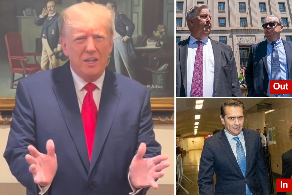 Featured image for Trump's legal team faces shakeup with resignations after indictment.