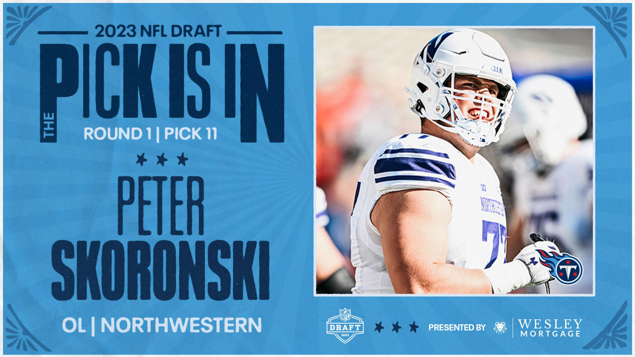 Titans Surprise with First Round Pick of Northwestern OL Peter Skoronski in NFL Draft