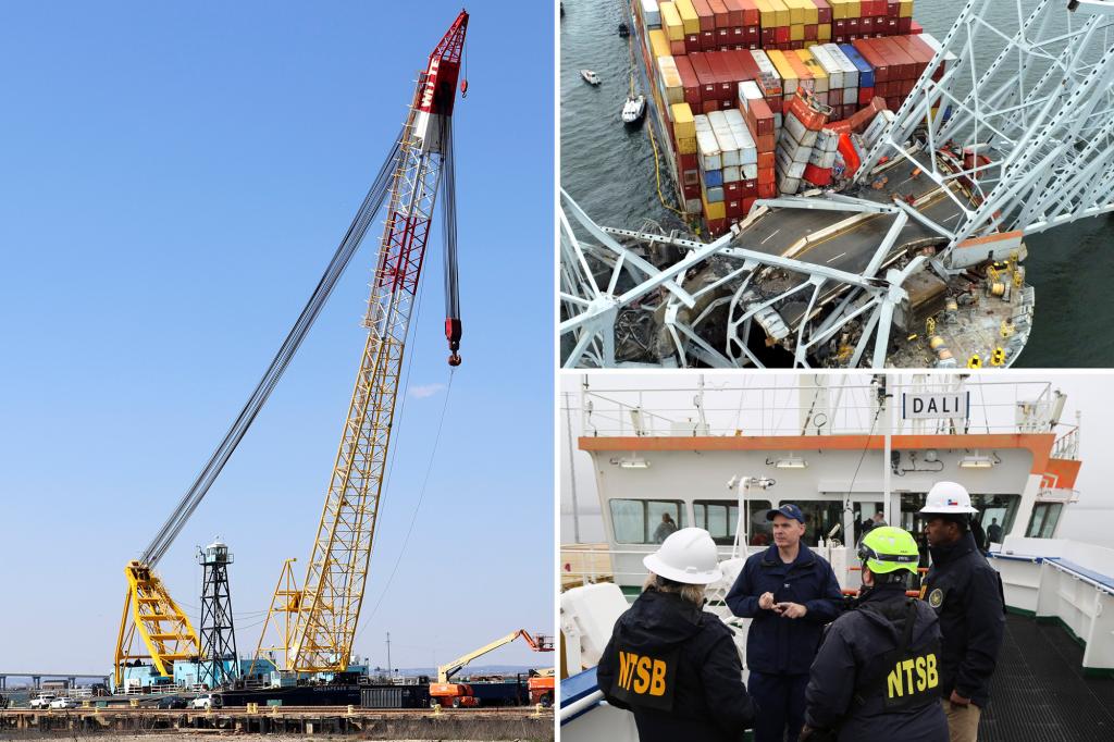 "Massive Crane Fleet Arrives to Clear Wreckage at Baltimore's Key Bridge After Deadly Collapse"
