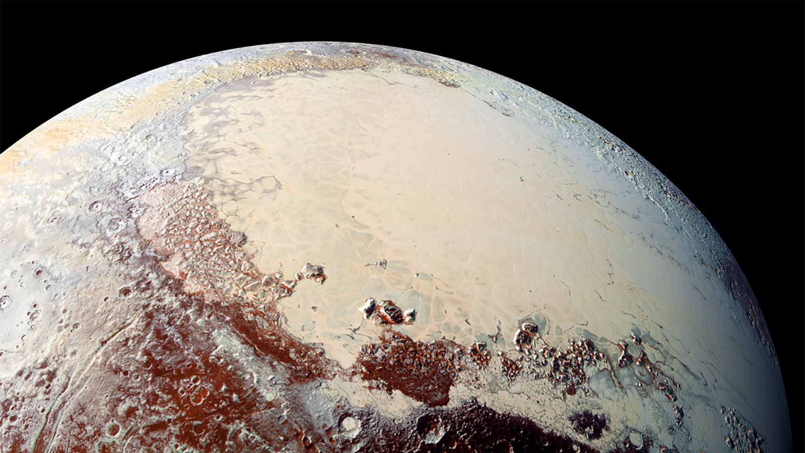Featured image for Icy Supervolcano on Pluto May Have Created Massive Crater