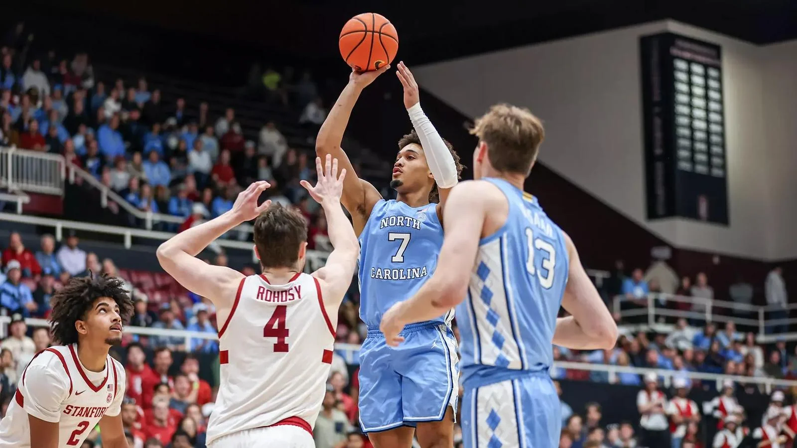 Okorie's 36 sparks Stanford past UNC in 95-90 barnburner