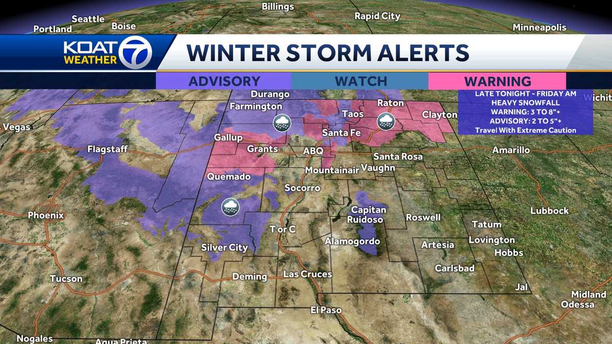 Featured image for "New Mexico Braces for Widespread Snowfall and Plunging Temperatures"