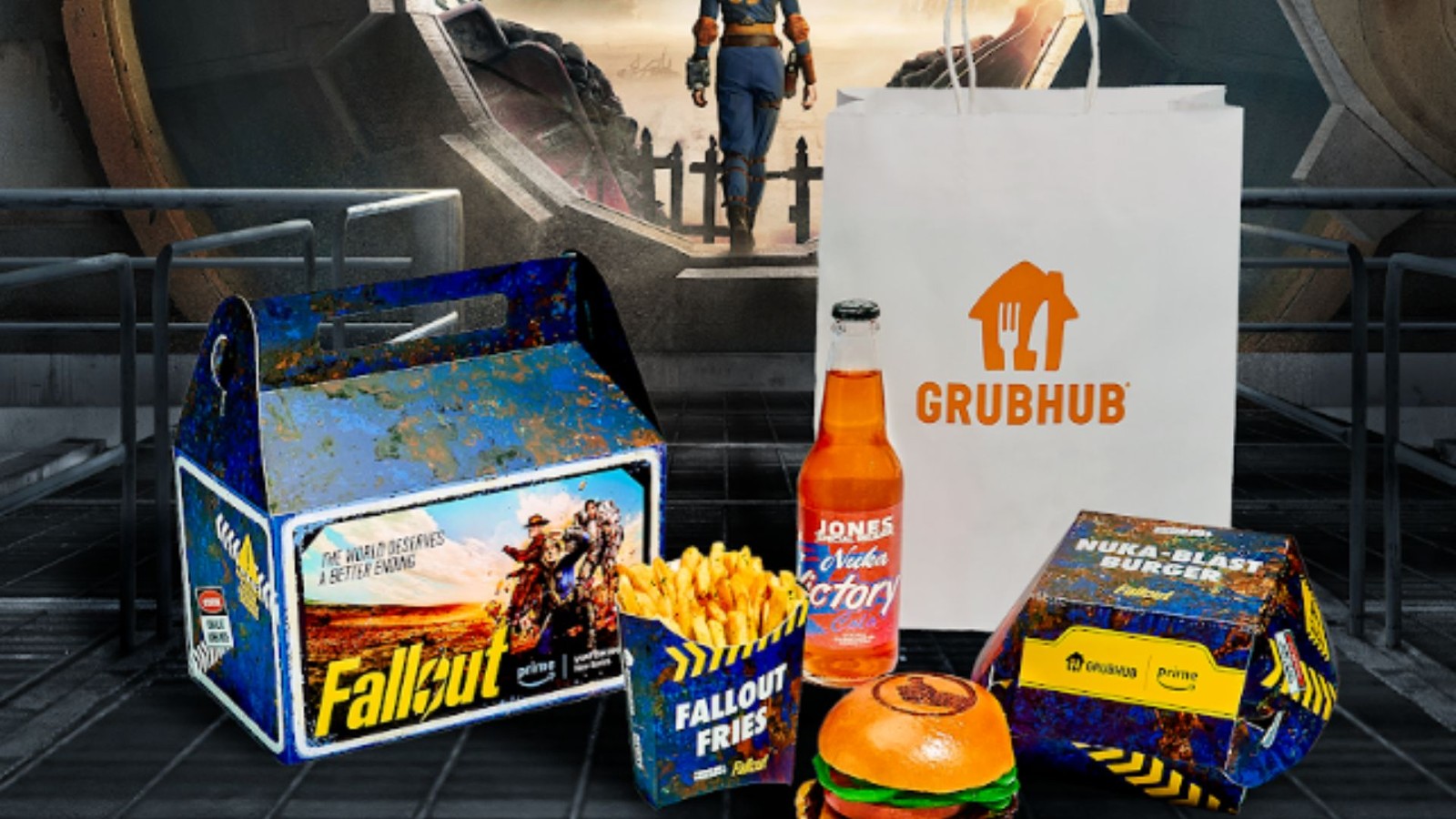 Featured image for "Grubhub Introduces Exclusive Fallout Nuka-Blast Burger Meal"