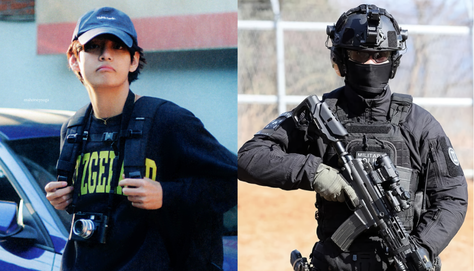 Featured image for BTS' V's Black Uniform Sparks Discussion as He Joins Anti-Terrorism Unit