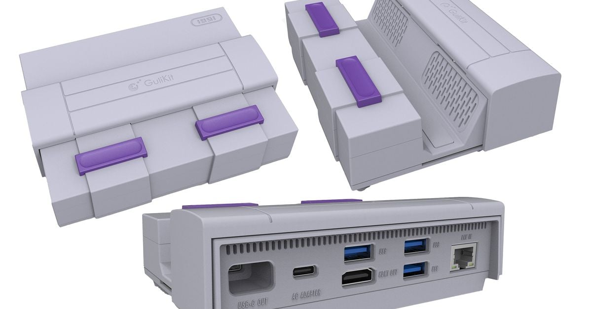 Featured image for GuliKit Unveils SNES Themed Docking Station for Steam Deck and Switch