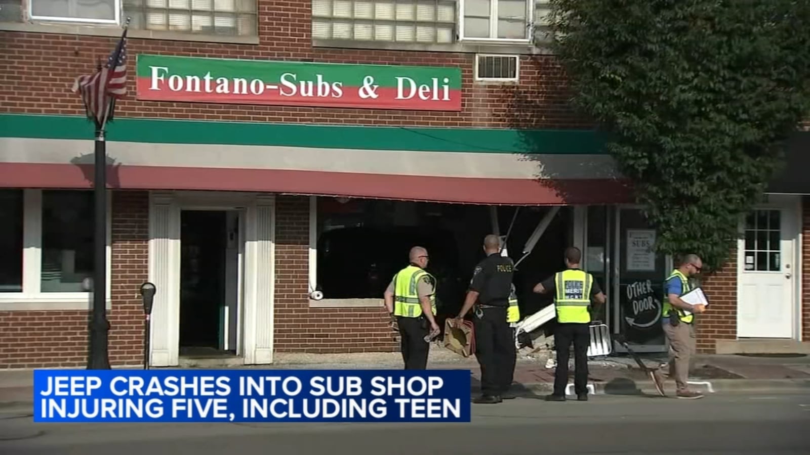 Teen critically injured as SUV crashes into Hinsdale sub shop