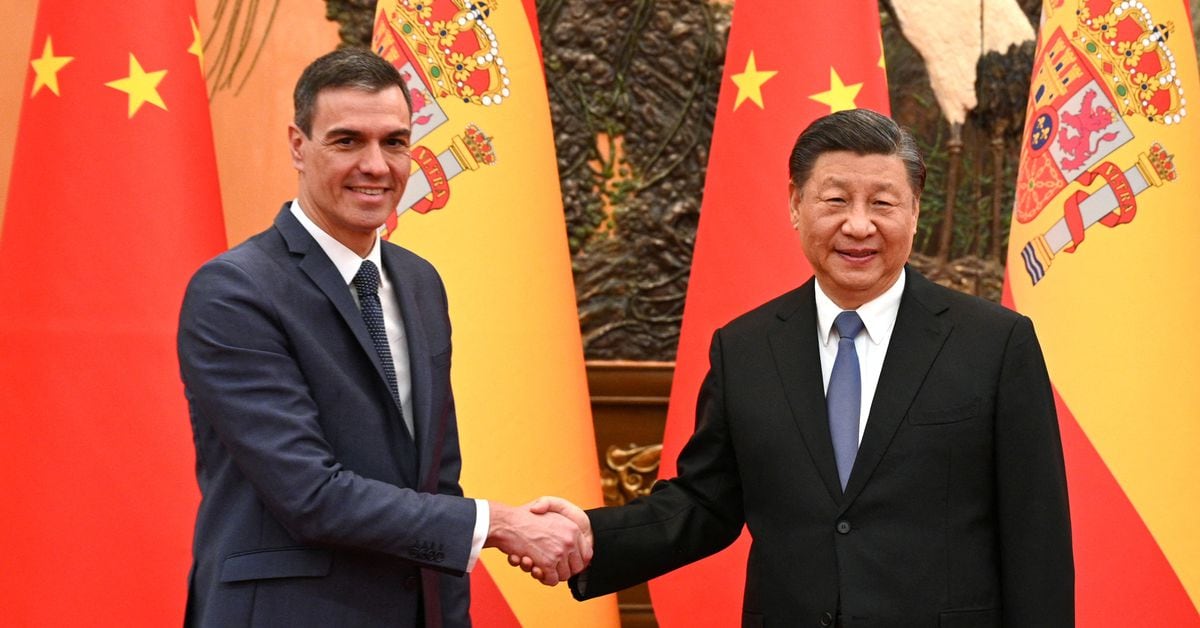 Spanish PM urges China to discuss peace plan with Ukraine's Zelenskiy in Beijing.
