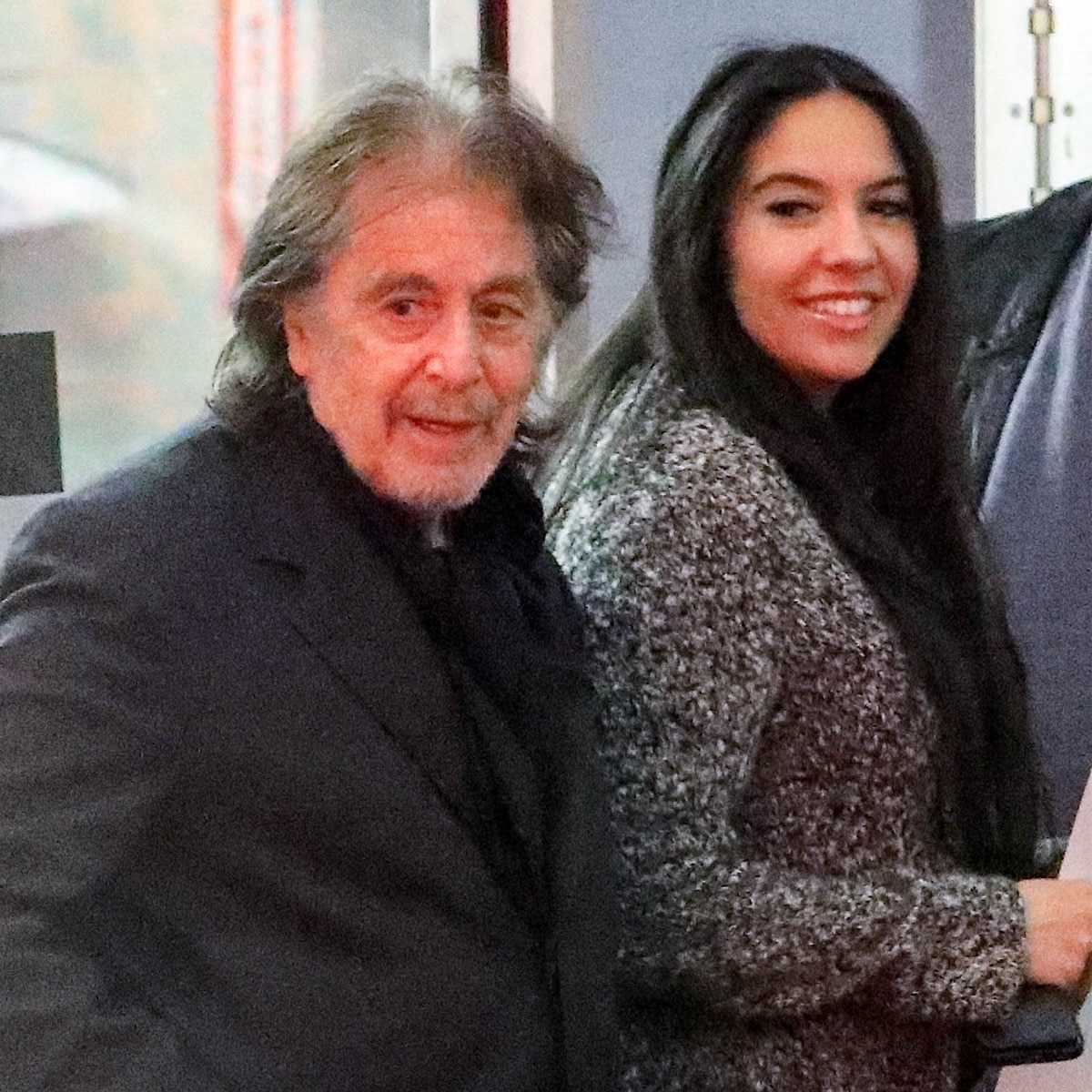 Featured image for Al Pacino, 83, and girlfriend Noor Alfallah step out for date night after welcoming baby.