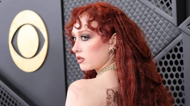 Chappell Roan Stuns Grammys in Sheer Scarlet Mugler