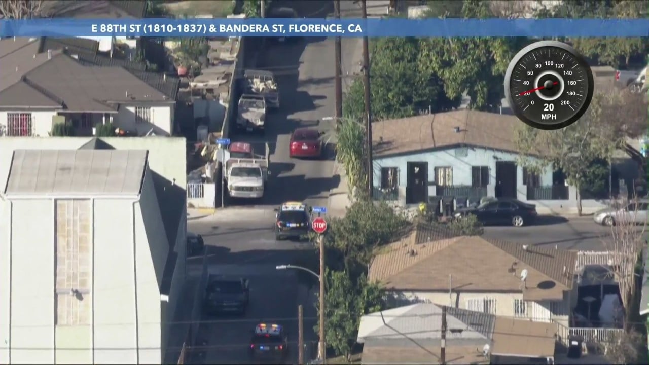 Stolen Vehicle Pursuit Ends in South L.A. Neighborhoods