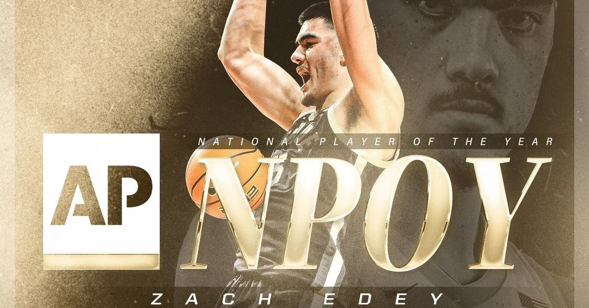 Zach Edey Wins AP National Player of the Year Award.