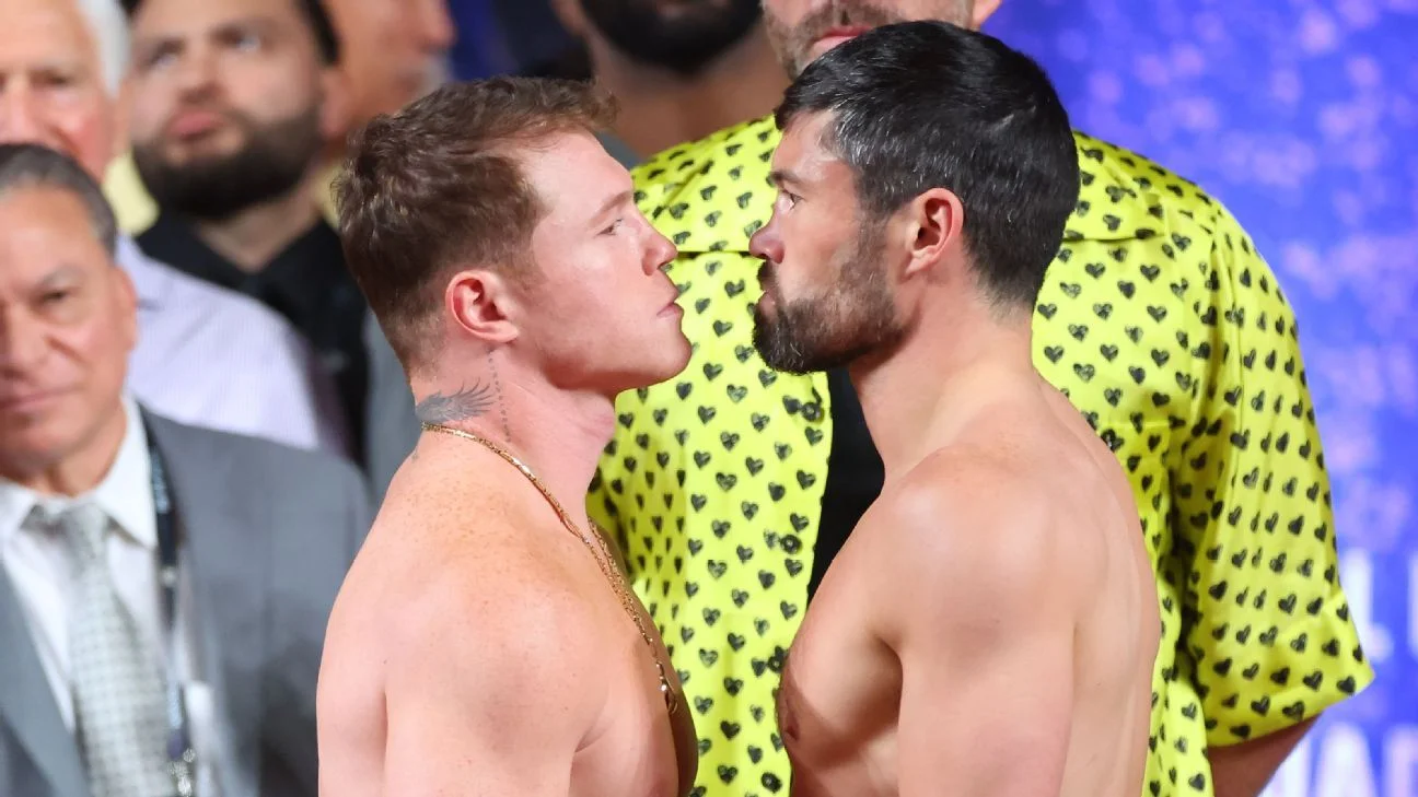 Canelo Alvarez dominates John Ryder in boxing match.