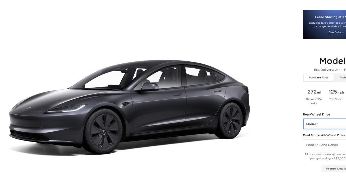 "Tesla Unveils Upgraded Model 3 in North America"