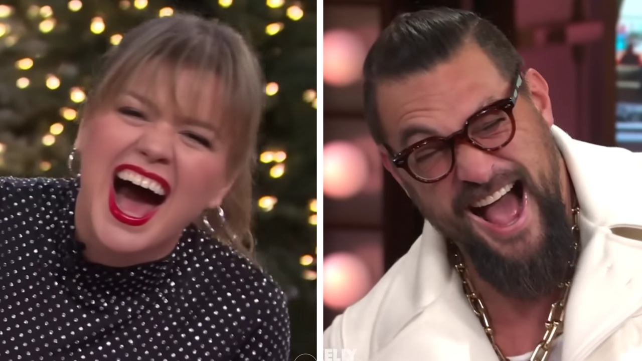 Featured image for Kelly Clarkson's Awkward Encounter with Jason Momoa's NSFW Moves