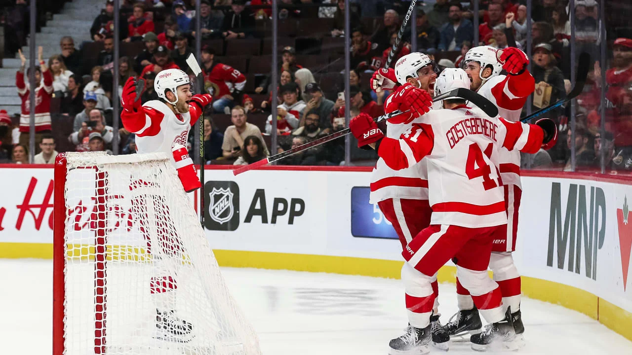 Red Wings Dominate Senators for Fourth Consecutive Win