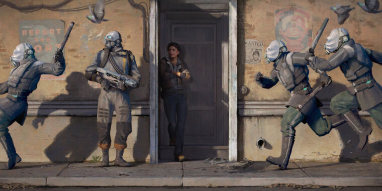 Featured image for Half-Life: Alyx now playable without VR hardware thanks to new mod.