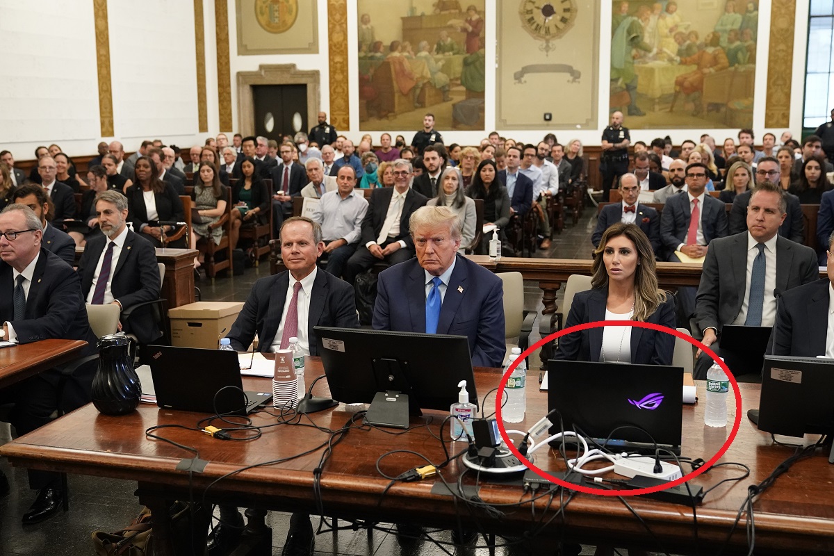"Trump's Lawyer Makes a Bold Statement with High-Tech Courtroom Companion"