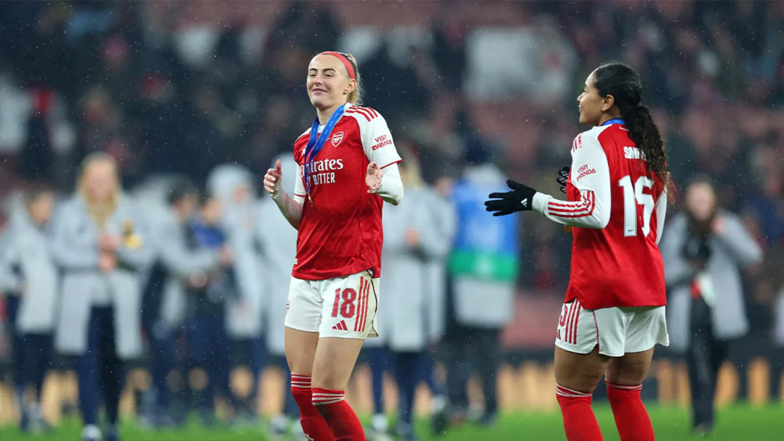 Arsenal Women ride wave of social-media praise after Champions Cup triumph