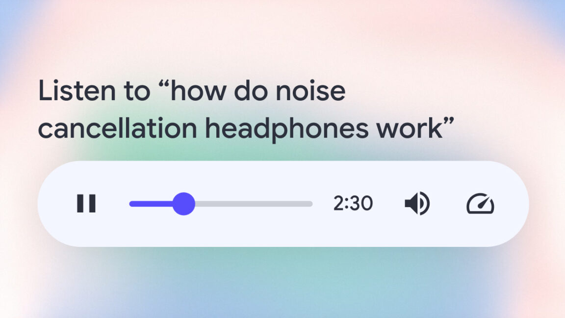 Google experiments with AI-generated audio summaries of search results
