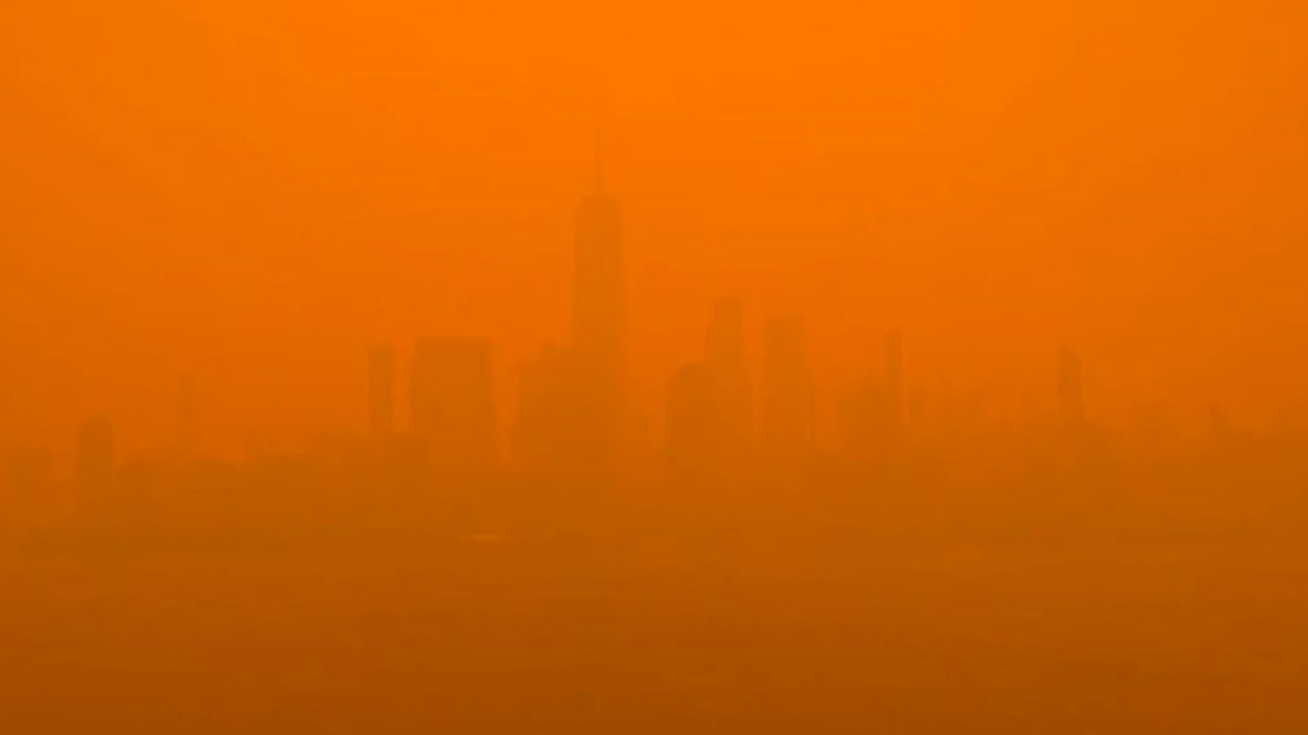 Featured image for The Apocalyptic Orange Haze over New York City: A Time-Lapse Perspective.