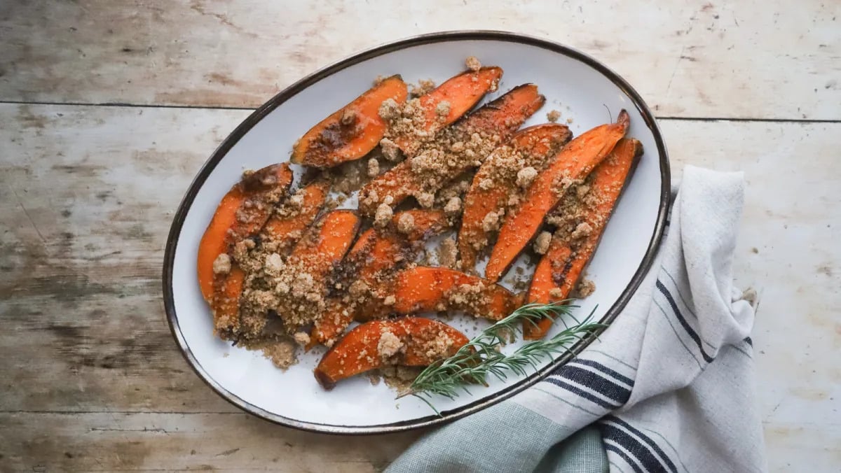 Featured image for "Deliciously Crispy Sweet Potatoes: A Brown Butter and Rosemary Delight"
