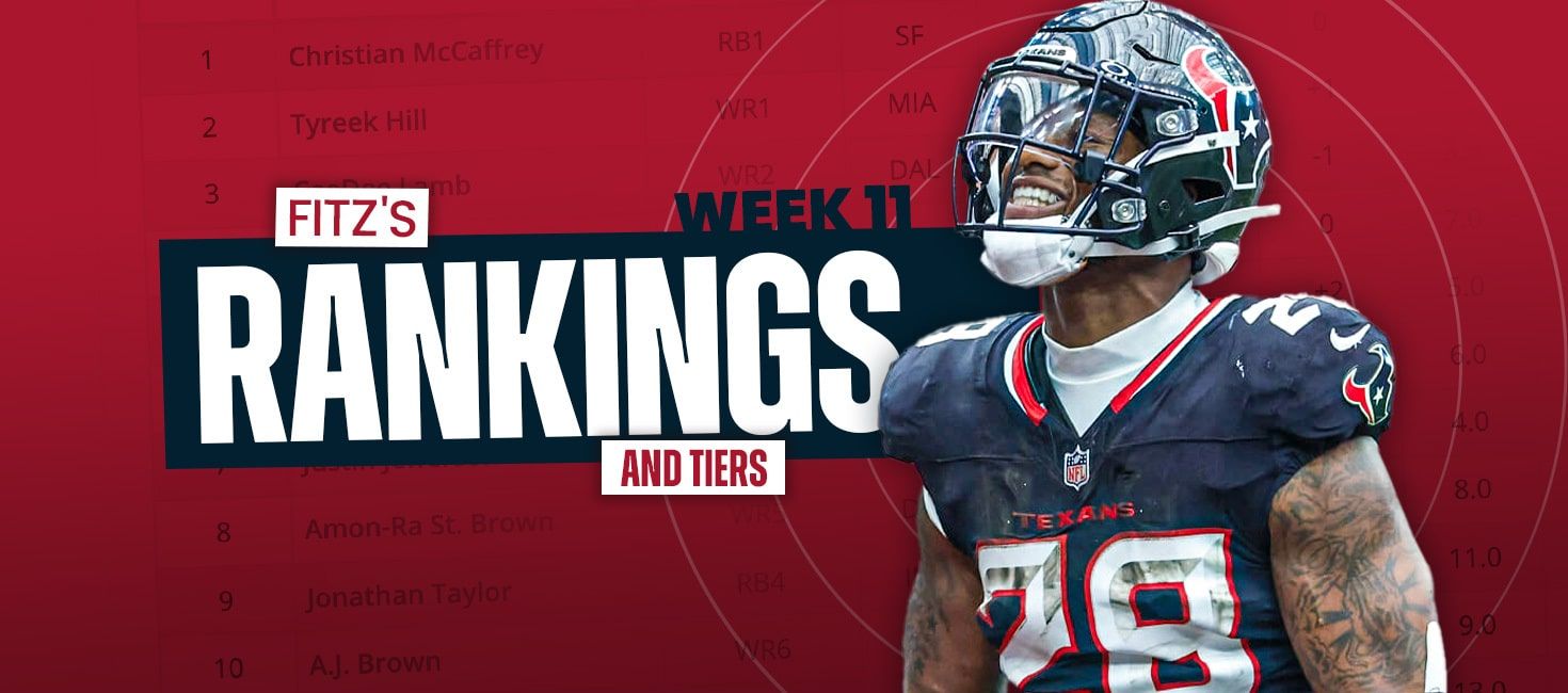 Featured image for Week 11 Fantasy Football: Rankings, Start/Sit Tips & Key Storylines