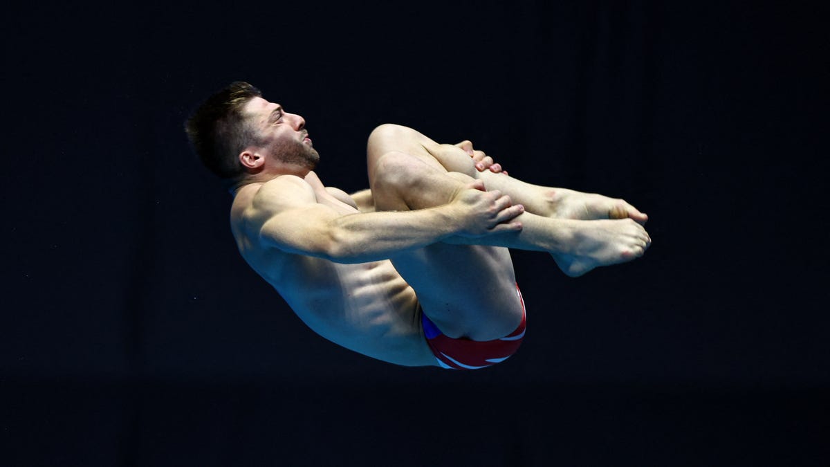 Featured image for "Olympic Diver's Slip at Paris Pool Inauguration"