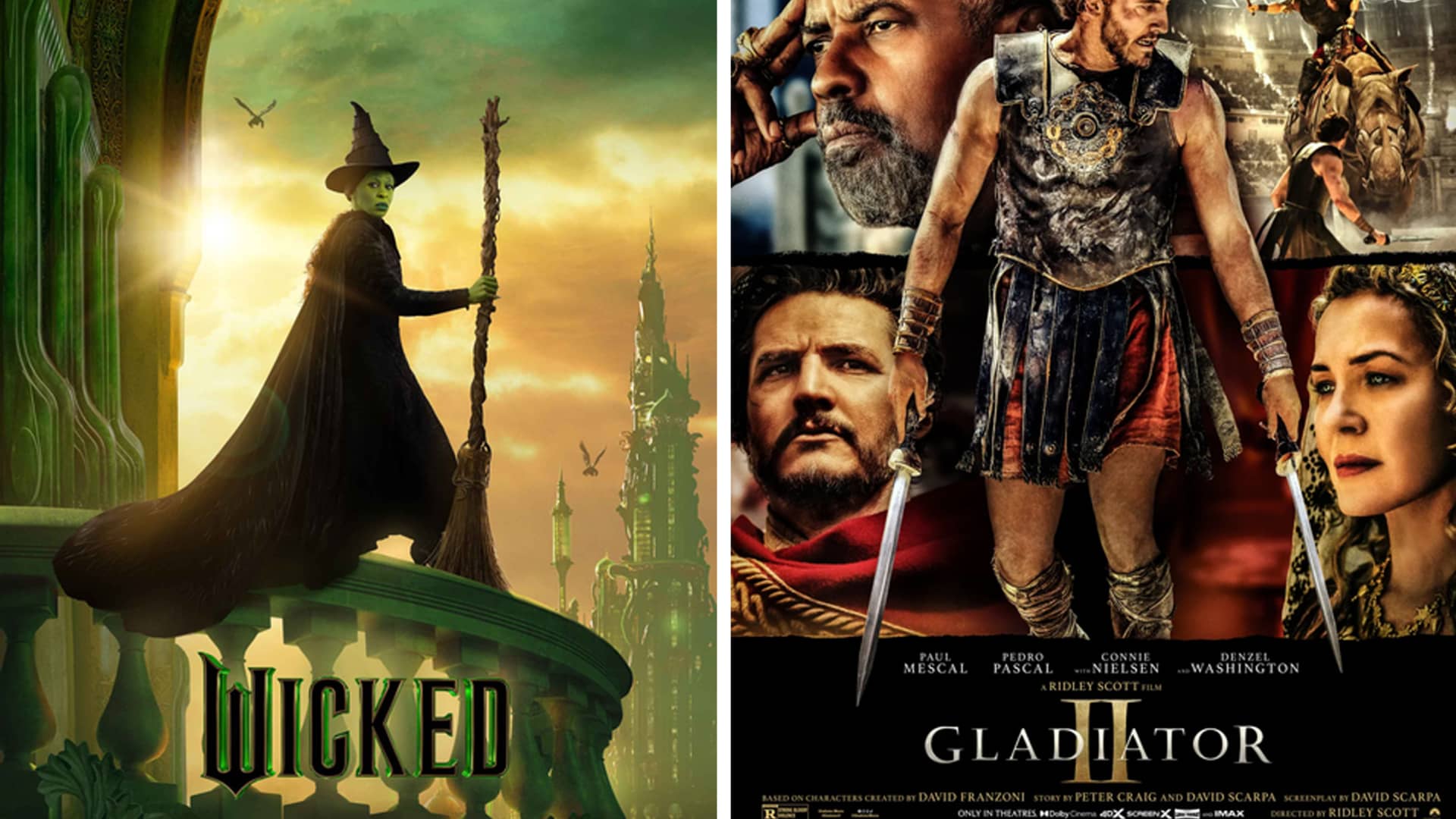 Featured image for 'Wicked' and 'Gladiator II' Dominate Box Office with Record Previews