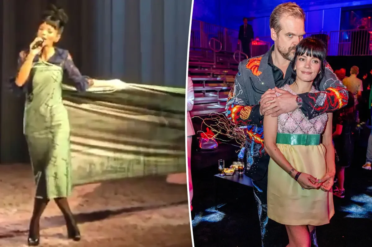 Lily Allen Debuts Receipt Dress Packed with Harbour Lyrics on West End Girl Tour