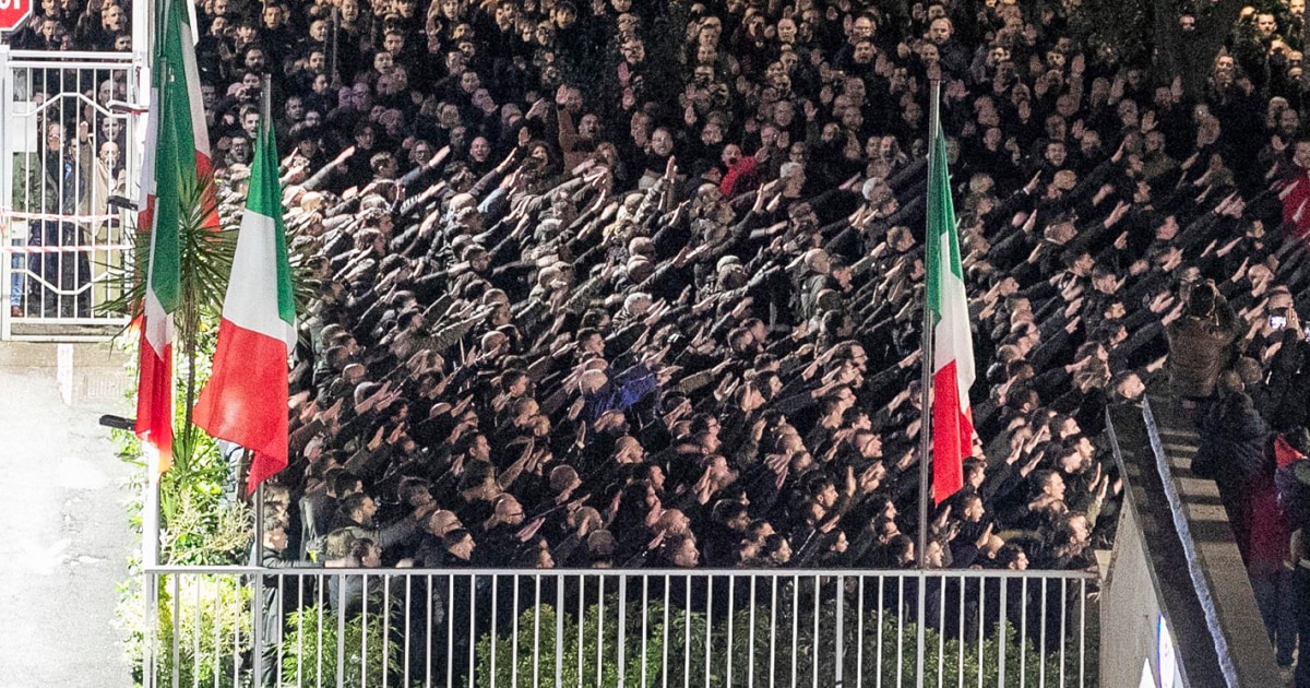 "Italian Outrage: Hundreds Give Fascist Salute at Rome Rally"