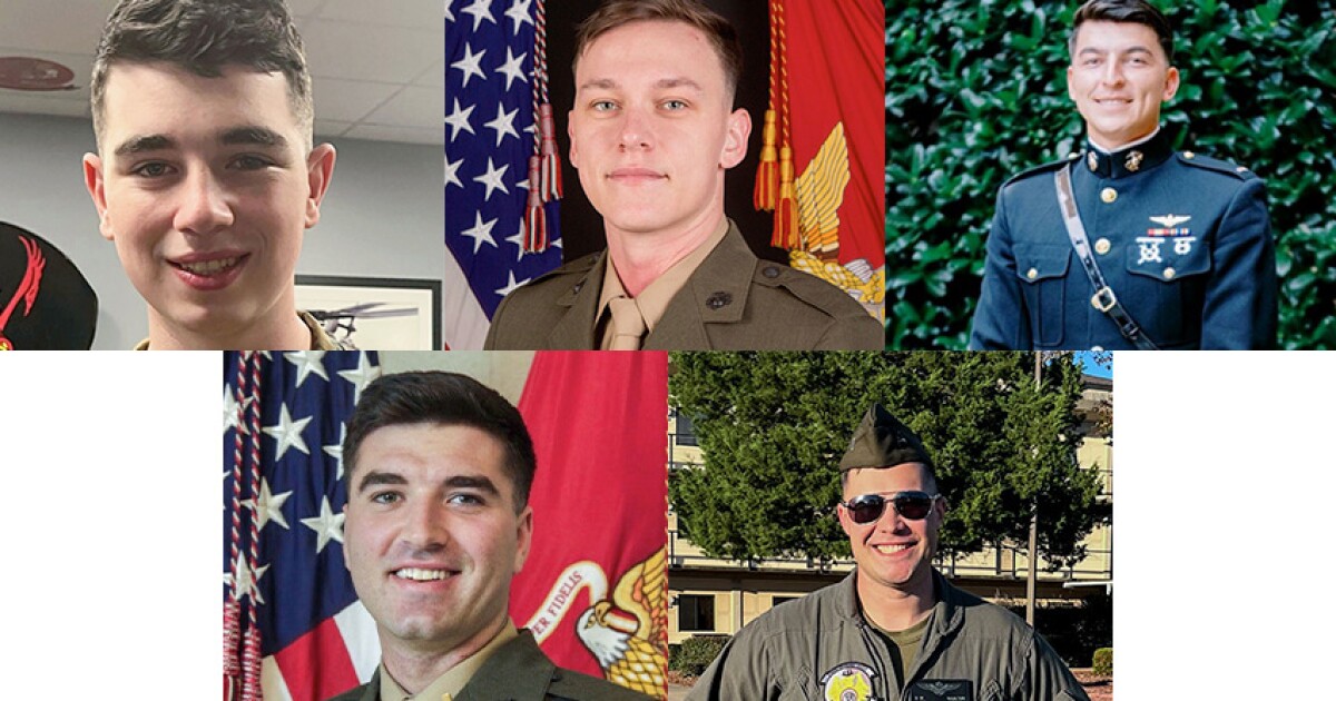 "Identification of 5 Marines Killed in San Diego Helicopter Crash"