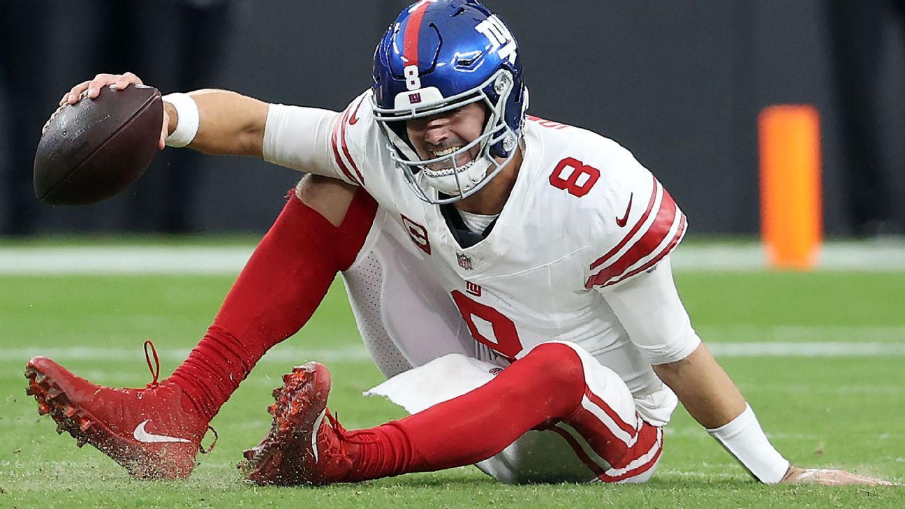 Featured image for "Giants' Daniel Jones Suffers Potential ACL Tear, Raising Concerns for Team's Future"