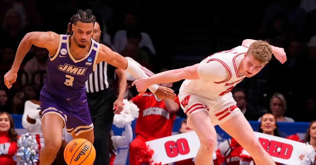 "James Madison Upsets Wisconsin in NCAA First Round, Advances to Round of 32"