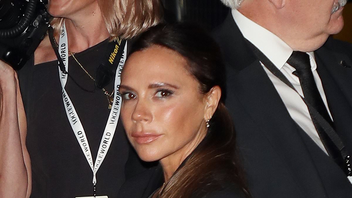 "Victoria Beckham and Kate Moss stun in elegant black attire at Vogue World London"