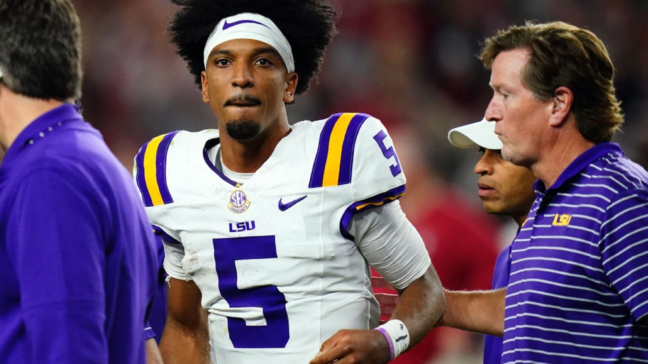 Injuries Plague Alabama's Jayden Daniels in LSU Loss