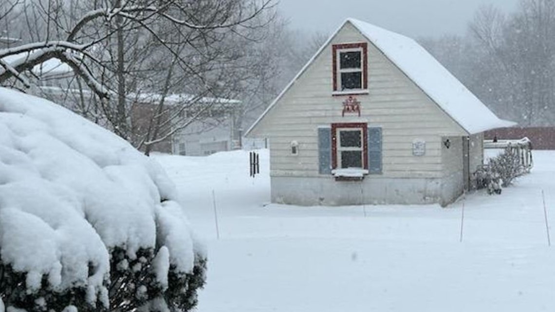 Late season lake effect snow hits Northeastern US.