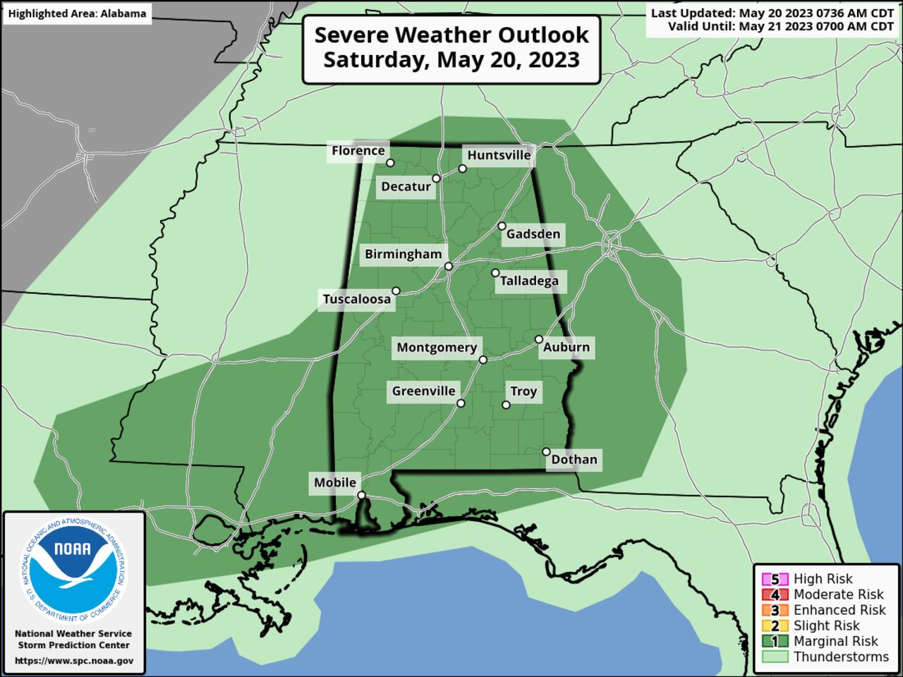 Alabama Braces for Stormy Weekend Weather