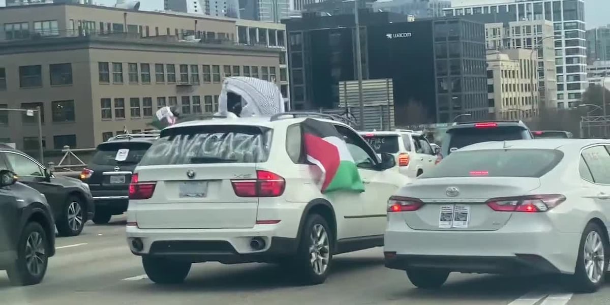 Featured image for "Pro-Palestine Protesters Cause I-405 South Closure in Portland"