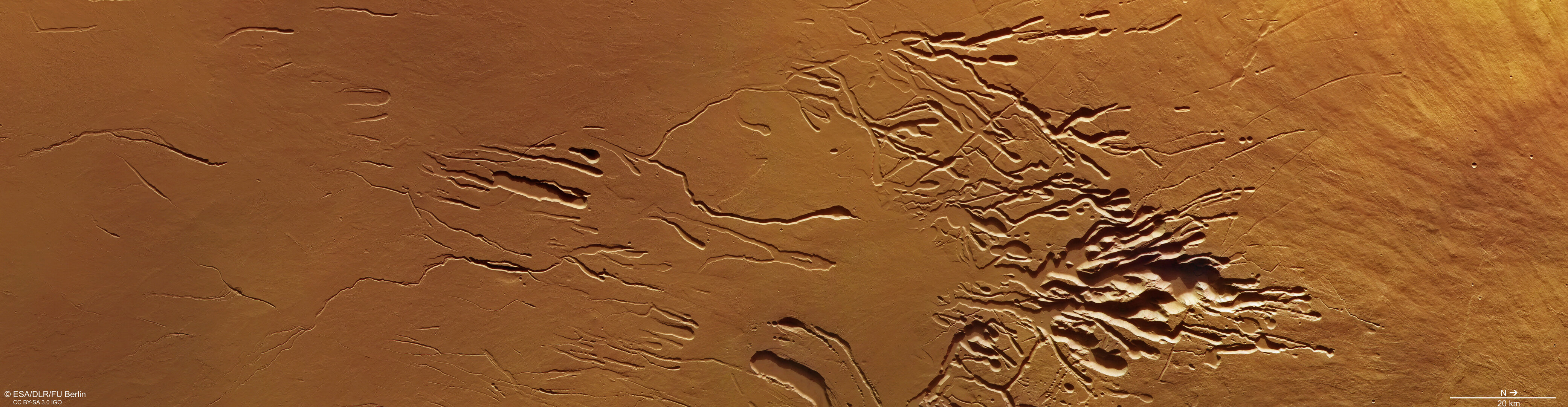 Exploring Martian Volcano's Flank Chasms.