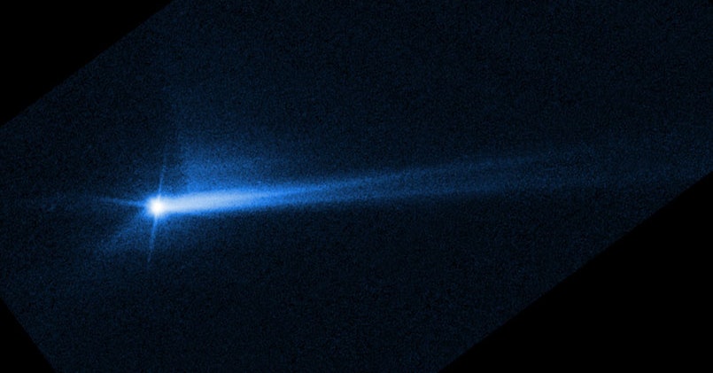 Featured image for "Unraveling the Mystery: Tracking the Dispersal of Space Debris after DART's Asteroid Impact"