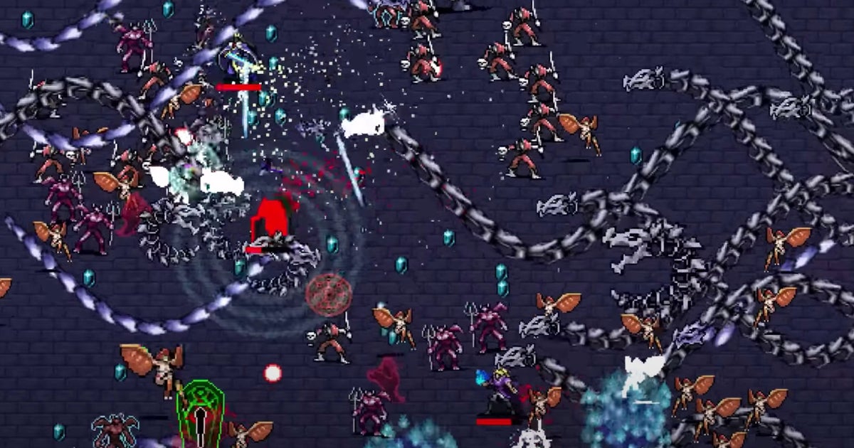 Featured image for Vampire Survivors adds four-player couch co-op for bloodsucker slaying fun.