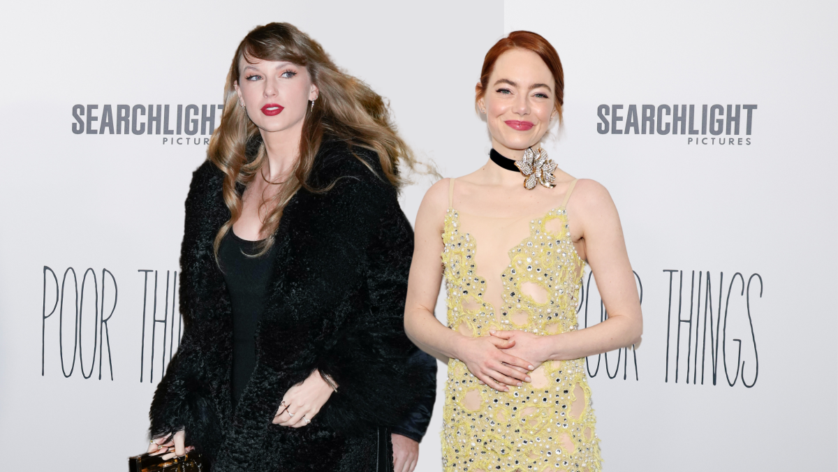 Emma Stone and Taylor Swift Showcase Contrasting Styles at 'Poor Things' Premiere