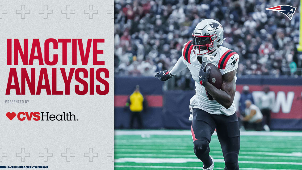 Featured image for DeVante Parker Inactive as Patriots Dress Three Quarterbacks for Thursday Night Football