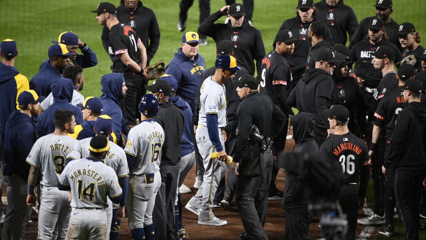 Featured image for "Brewers' Dominance Sparks Benches-Clearing Incident in Baltimore"
