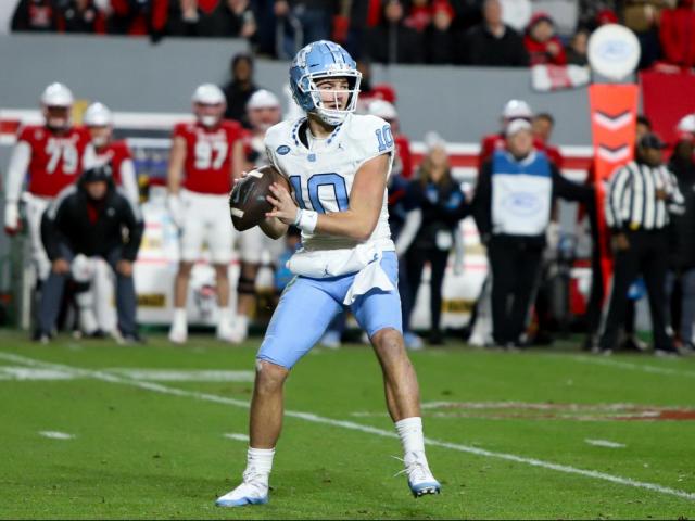 Featured image for North Carolina QB Drake Maye forgoes bowl game to enter NFL draft